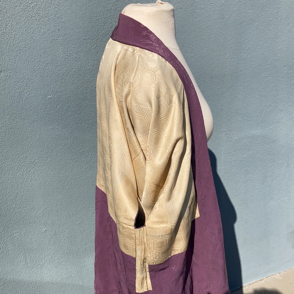 Vintage Kimono Lavender Silver Threading - Picture 16 of 16